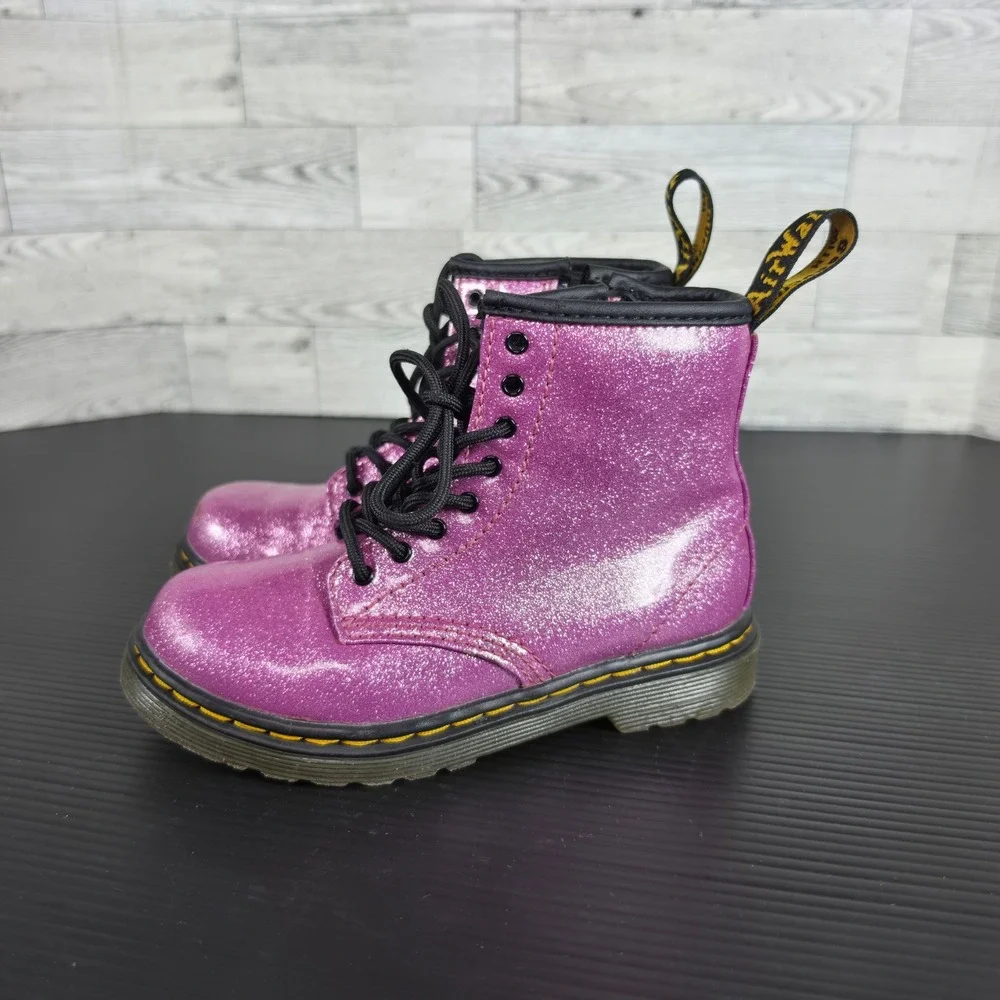 Dr. Martens 1460 Glitter T Pink Sparkle Toddler Boots Size 10 US JY004 SH 09 V